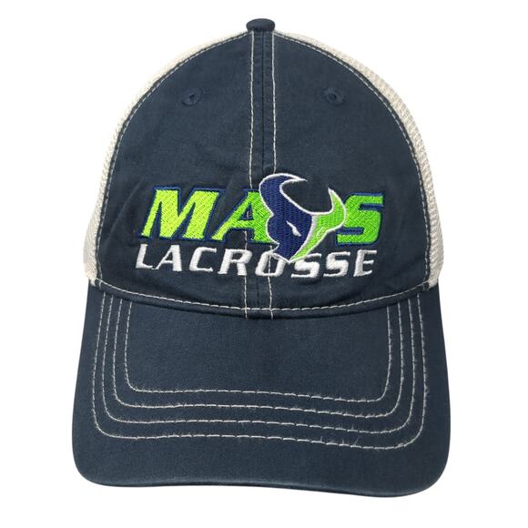 Mavs Lacrosse Trucker Hat Blue One Size Vintage Collection Pacific Headwear - Picture 1 of 10